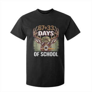 100 Days Of School T Shirt For Kid Funny 67 Six Seven Meme Deer School TS10 Black Print Your Wear