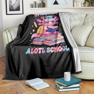 Axolotl 100 Days Of School Throw Blanket 100 Days Is Alotl School 67 33 Six Seven Meme TS10 Print Your Wear