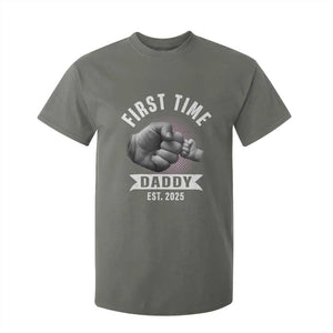 Girl Dad Est. 2025 T Shirt For Kid Fist Time Daddy To Be TS10 Military Green Print Your Wear