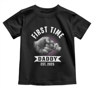 Girl Dad Est. 2025 Toddler T Shirt Fist Time Daddy To Be TS10 Black Print Your Wear