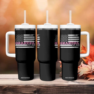 Grandpa Of Girl Est. 2025 Tumbler With Handle Fathers Day USA Flag TS10 Print Your Wear
