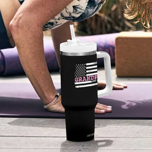 Grandpa Of Girl Est. 2025 Tumbler With Handle Fathers Day USA Flag TS10 Print Your Wear