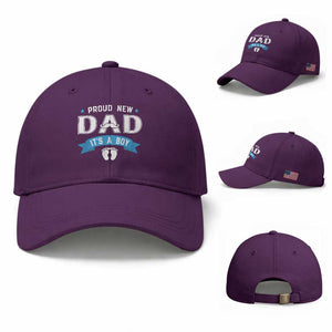 New Dad Its a Boy Baseball Cap Daddy Of Newborn Baby Boy Son First Father Day TS10 Baseball Cap Universal Fit Purple Print Your Wear