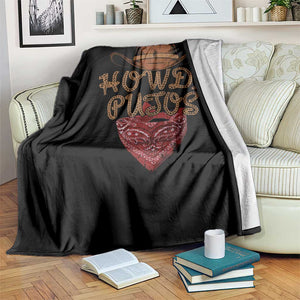 Howdy Putos Throw Blanket Funny Western Country Rodeo Southern Retro Cowboy TS10 Print Your Wear
