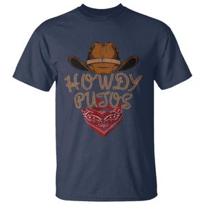 Howdy Putos T Shirt Funny Western Country Rodeo Southern Retro Cowboy TS10 Navy Print Your Wear