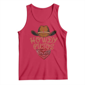 Howdy Putos Tank Top Funny Western Country Rodeo Southern Retro Cowboy TS10 Red Print Your Wear