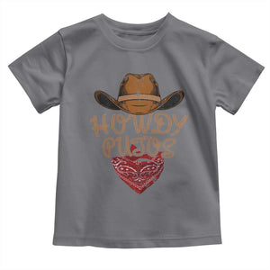 Howdy Putos Toddler T Shirt Funny Western Country Rodeo Southern Retro Cowboy TS10 Charcoal Print Your Wear
