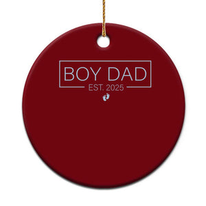 Boy Dad Est 2025 Ceramic Ornament Newborn Daddy Father Baby Boy Son Expect Baby TS10 1pc Red Print Your Wear