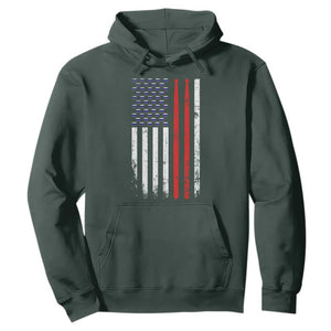 Patriotic Drummer Hoodie Percussionist Gift Drumming Drumsticks American Flag TS10 Dark Forest Green Print Your Wear