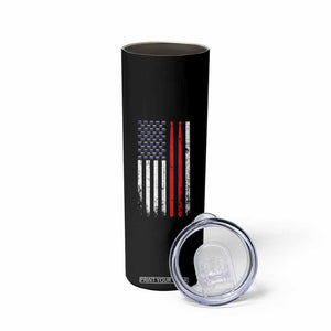 Patriotic Drummer Skinny Tumbler Percussionist Gift Drumming Drumsticks American Flag TS10 Print Your Wear