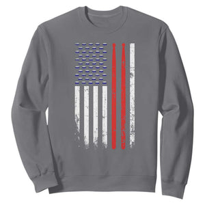 Patriotic Drummer Sweatshirt Percussionist Gift Drumming Drumsticks American Flag TS10 Charcoal Print Your Wear
