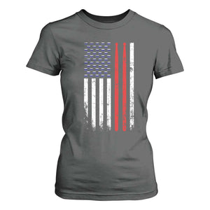 Patriotic Drummer T Shirt For Women Percussionist Gift Drumming Drumsticks American Flag TS10 Dark Heather Print Your Wear