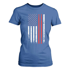 Patriotic Drummer T Shirt For Women Percussionist Gift Drumming Drumsticks American Flag TS10 Royal Blue Print Your Wear