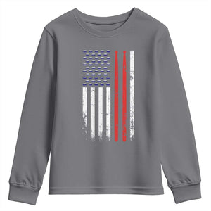 Patriotic Drummer Youth Sweatshirt Percussionist Gift Drumming Drumsticks American Flag TS10 Charcoal Print Your Wear
