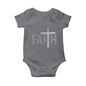 Christian Drummer Baby Onesie Faith Drum Stick Cross TS10 Charcoal Print Your Wear