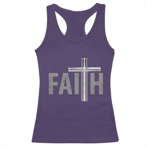 Christian Drummer Racerback Tank Top Faith Drum Stick Cross TS10 Purple Print Your Wear