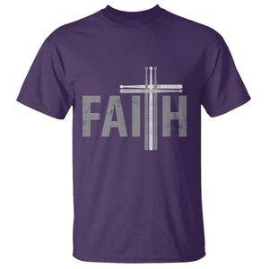 Christian Drummer T Shirt Faith Drum Stick Cross TS10 Purple Print Your Wear