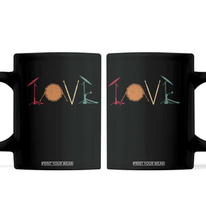 Retro Drummer Coffee Mug Drum Love Drums Drumline TS10 Black Print Your Wear