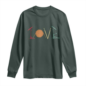 Retro Drummer Long Sleeve Shirt Drum Love Drums Drumline TS10 Dark Forest Green Print Your Wear