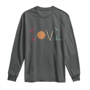 Retro Drummer Long Sleeve Shirt Drum Love Drums Drumline TS10 Dark Heather Print Your Wear