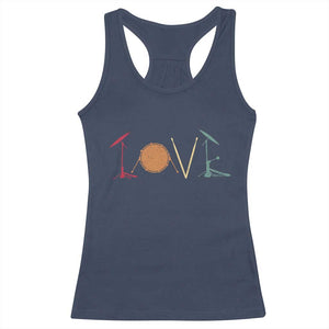 Retro Drummer Racerback Tank Top Drum Love Drums Drumline TS10 Navy Print Your Wear