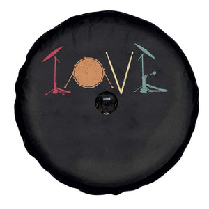 Retro Drummer Spare Tire Cover Drum Love Drums Drumline TS10 Print Your Wear