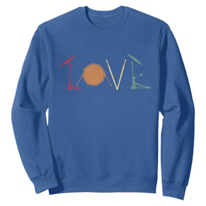 Retro Drummer Sweatshirt Drum Love Drums Drumline TS10 Royal Blue Print Your Wear
