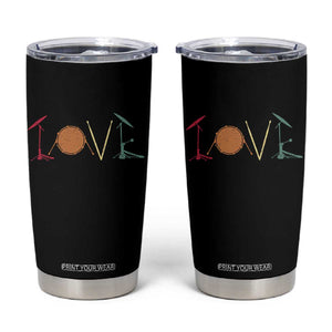 Retro Drummer Tumbler Cup Drum Love Drums Drumline TS10 Black Print Your Wear