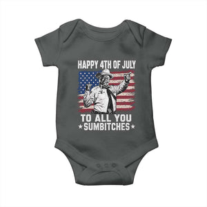 Happy 4th Of July To All You Sumbitches Baby Onesie Funny Independence Day Meme American Flag