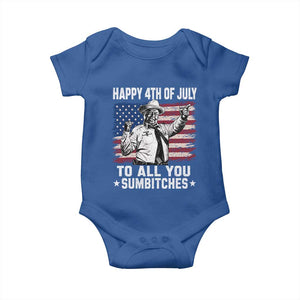 Happy 4th Of July To All You Sumbitches Baby Onesie Funny Independence Day Meme American Flag