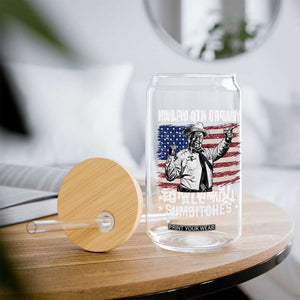 Happy 4th Of July To All You Sumbitches Glass Can Funny Independence Day Meme American Flag TS10 Print Your Wear