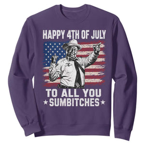 Happy 4th Of July To All You Sumbitches Sweatshirt Funny Independence Day Meme American Flag