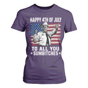 Happy 4th Of July To All You Sumbitches T Shirt For Women Funny Independence Day Meme American Flag