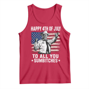 Happy 4th Of July To All You Sumbitches Tank Top Funny Independence Day Meme American Flag
