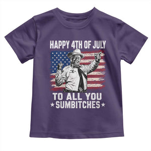 Happy 4th Of July To All You Sumbitches Toddler T Shirt Funny Independence Day Meme American Flag