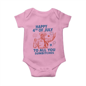 Happy 4th Of July To All You Sumbitches Baby Onesie Funny Independence Day Meme