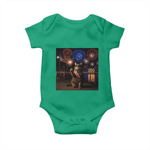 USA 250th Anniversary Cat Baby Onesie Funny 4th Of July Independence Day 250 Years 1776 2026 Patriotic Celebration Meme