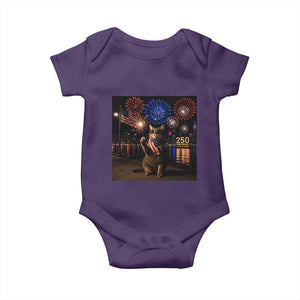 USA 250th Anniversary Cat Baby Onesie Funny 4th Of July Independence Day 250 Years 1776 2026 Patriotic Celebration Meme
