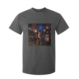 USA 250th Anniversary Cat T Shirt For Kid Funny 4th Of July Independence Day 250 Years 1776 2026 Patriotic Celebration Meme