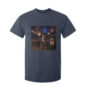 USA 250th Anniversary Cat T Shirt For Kid Funny 4th Of July Independence Day 250 Years 1776 2026 Patriotic Celebration Meme