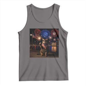 USA 250th Anniversary Cat Tank Top Funny 4th Of July Independence Day 250 Years 1776 2026 Patriotic Celebration Meme
