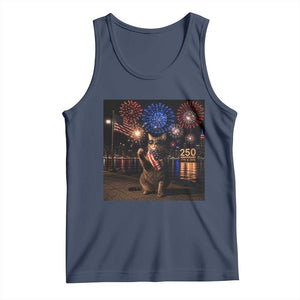 USA 250th Anniversary Cat Tank Top Funny 4th Of July Independence Day 250 Years 1776 2026 Patriotic Celebration Meme