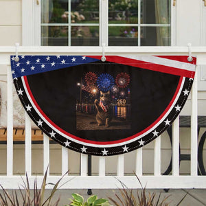 USA 250th Anniversary Cat Patriotic Fan Flag Funny 4th Of July Independence Day 250 Years 1776 2026 Celebration Meme