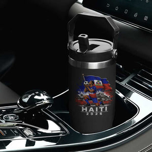 Haiti Soccer 2026 Flip Straw Tumbler Haitian World Football Fan Ayiti Lover TS10 Print Your Wear