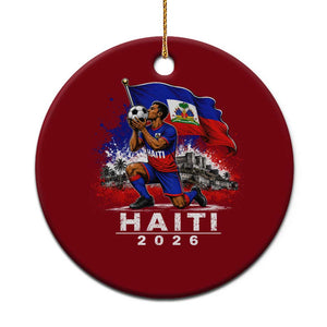 Haiti Soccer 2026 Ceramic Ornament Haitian World Football Fan Ayiti Lover TS10 1pc Red Print Your Wear