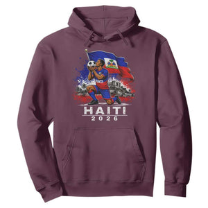 Haiti Soccer 2026 Hoodie Haitian World Football Fan Ayiti Lover TS10 Maroon Print Your Wear