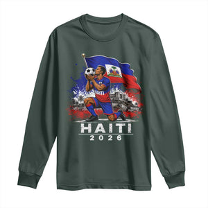 Haiti Soccer 2026 Long Sleeve Shirt Haitian World Football Fan Ayiti Lover