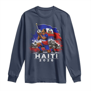 Haiti Soccer 2026 Long Sleeve Shirt Haitian World Football Fan Ayiti Lover