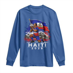 Haiti Soccer 2026 Long Sleeve Shirt Haitian World Football Fan Ayiti Lover TS10 Royal Blue Print Your Wear