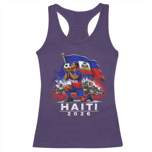 Haiti Soccer 2026 Racerback Tank Top Haitian World Football Fan Ayiti Lover TS10 Purple Print Your Wear